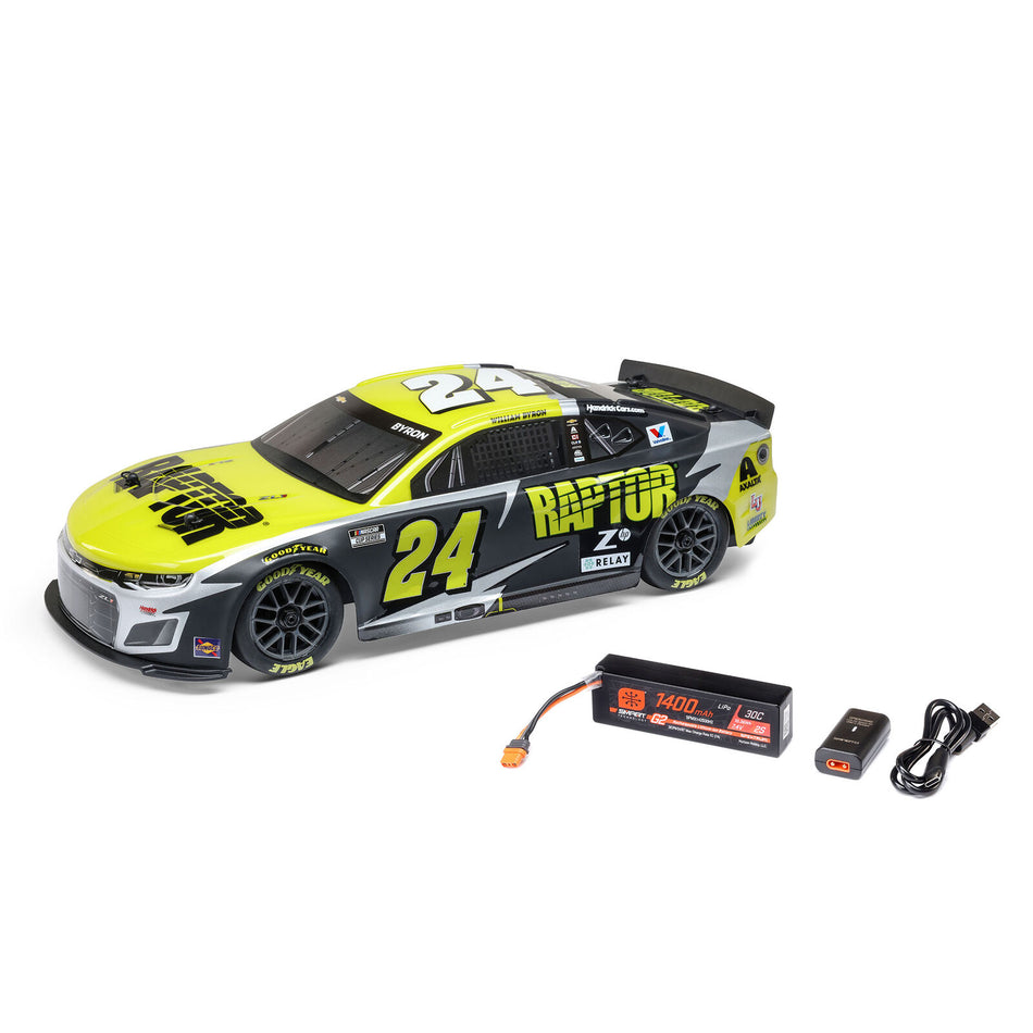 Losi 1/12 NASCAR RC Racecar William Byron No. 24 2025 Raptor Chevrolet Camaro ZL1