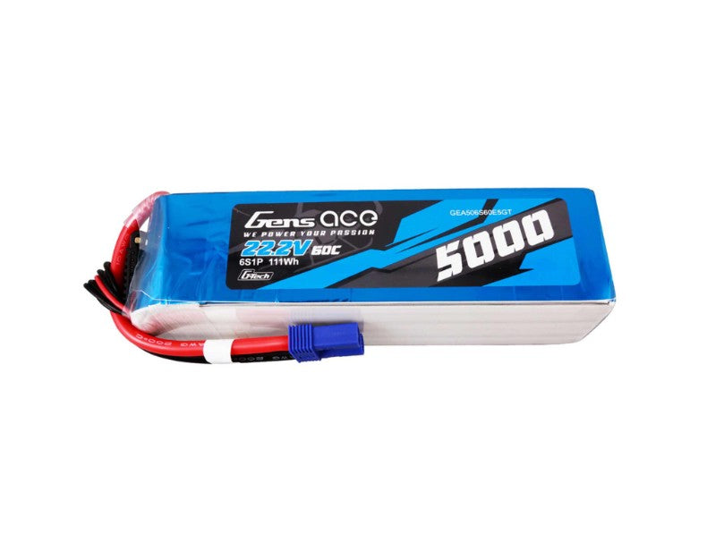 22.2V 5000mAh 6S 60C G-Tech Smart Lipo EC5
