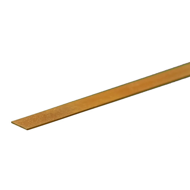 Brass Strip: 0.016" Thick x 1/4" Wide x 12" Long (1 Piece)