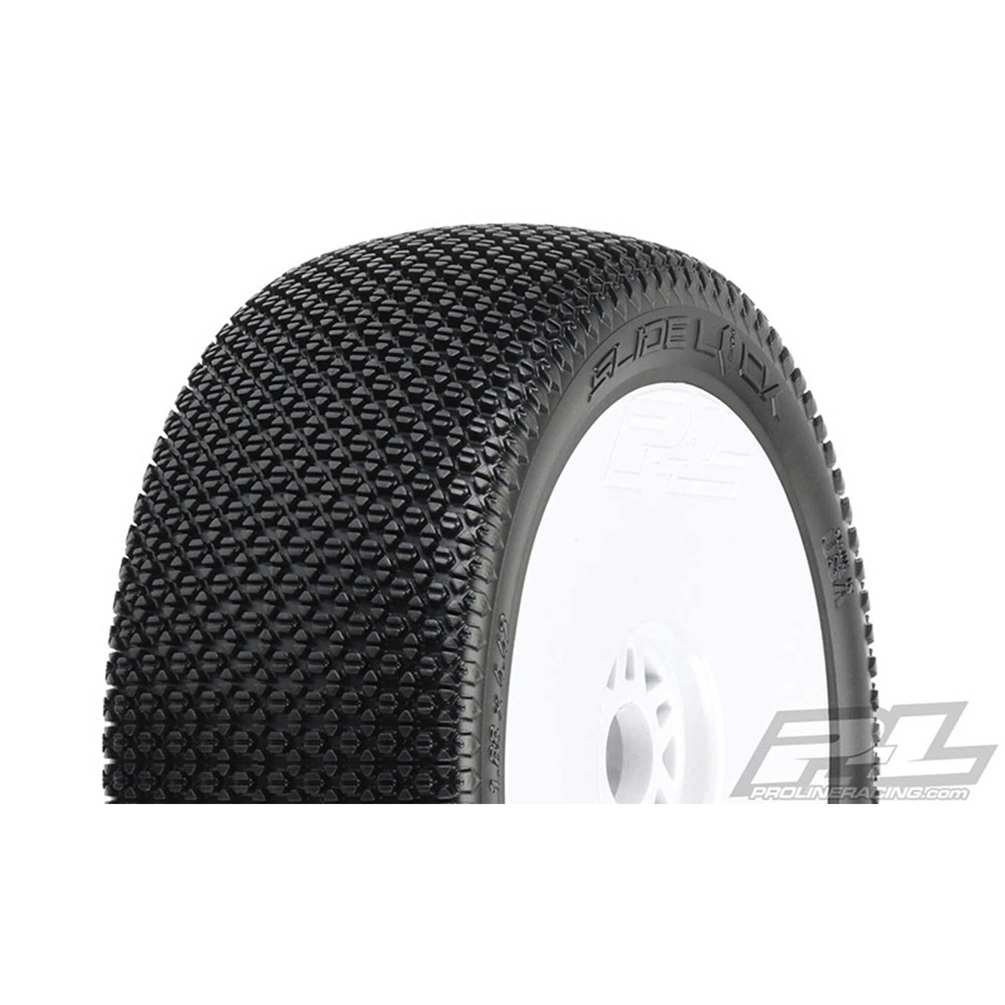 1/8 Slide Lock M3 Front/Rear Buggy Tires Mounted 17mm White (2)