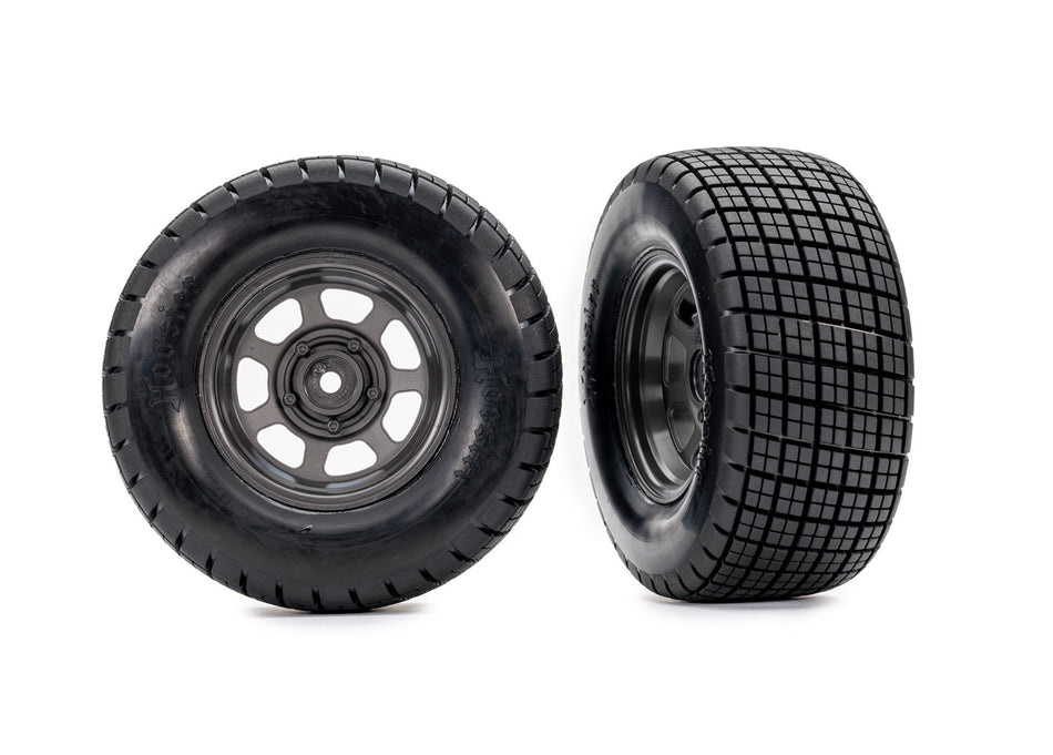 10474X Tires & wheels, assembled, Hoosier® (2) (4WD front/rear, 2WD rear only)