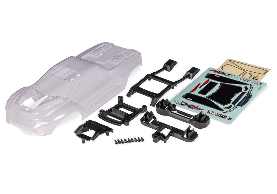 Traxxas 10715 Mini XRT Clear Body — Paint-Ready with Decal Sheet