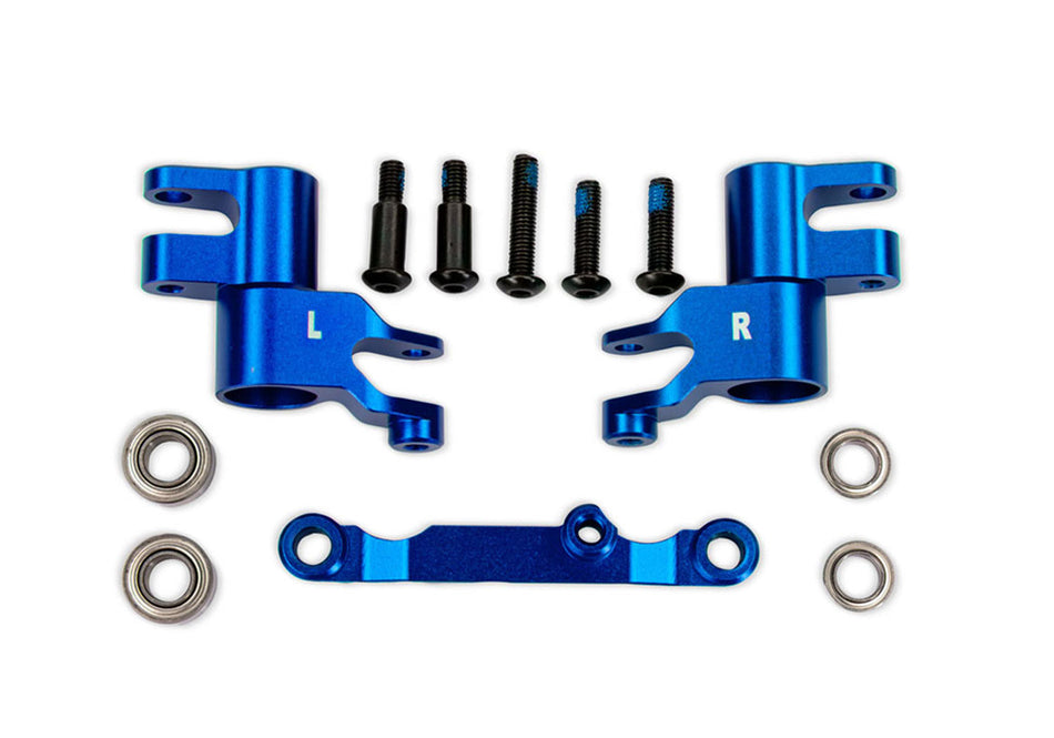 10743 Traxxas Blue Aluminum Bellcrank Assembly with Drag Link