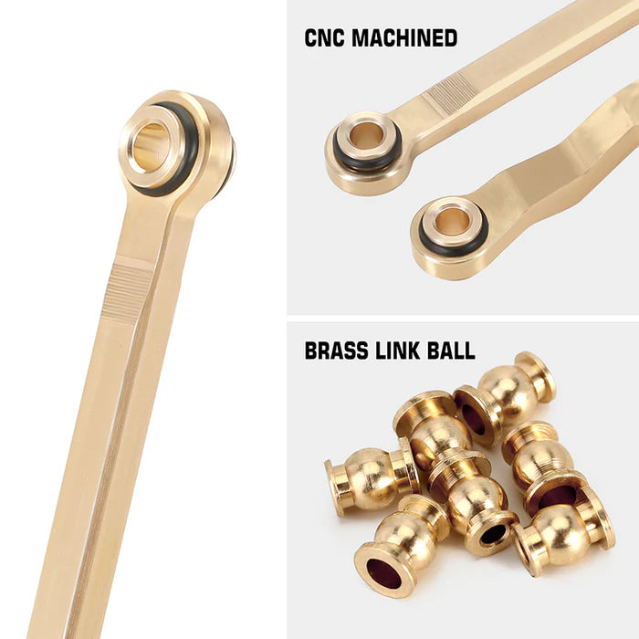 INJORA Brass High Clearance Links for 1/18 TRX4M High Trail K10 F150 (4M-97)