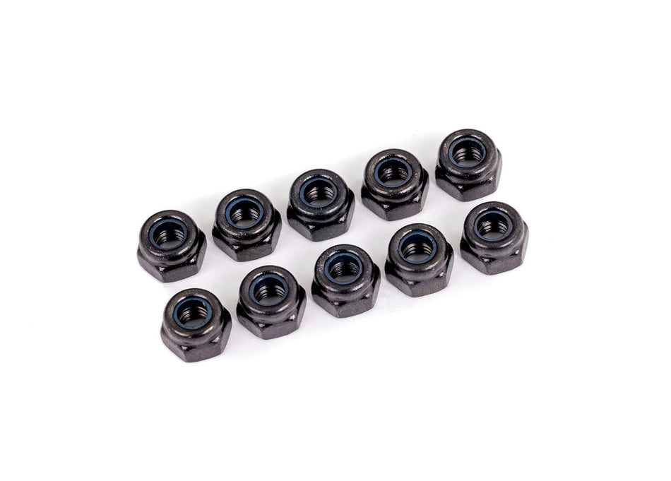 Traxxas 1748 4mm Black Nylon Lock Nuts (10-Pack)