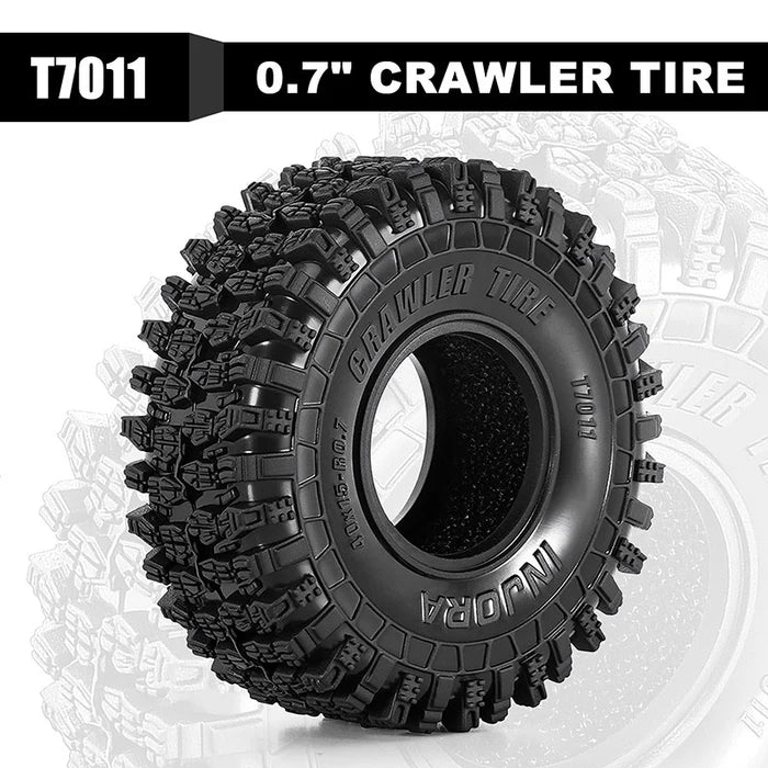 INJORA T7011 0.7" Crawler Tires for 1/30 SCX30 — 40x15mm S5 Compound (4pcs)