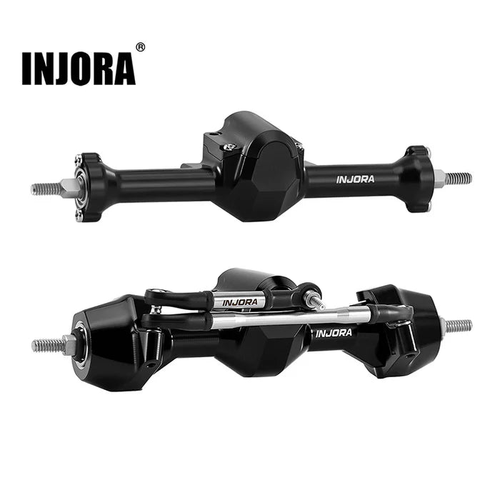INJORA Stock Width Axles with Brass Steering Knuckles for 1/30 SCX30