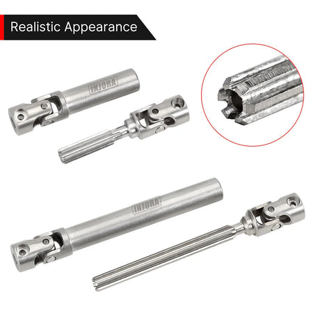 Metal mechanical components with a close-up detail on a white background
