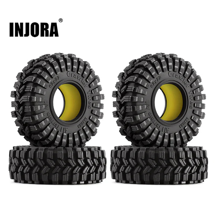 INJORA 1.0" 62*22mm King Trekker Tires & Inserts Combo (4)