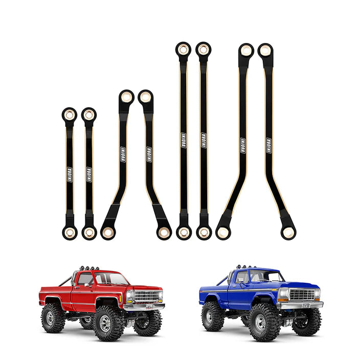 INJORA Brass High Clearance Links for 1/18 TRX4M High Trail K10 F150 (4M-97) Black