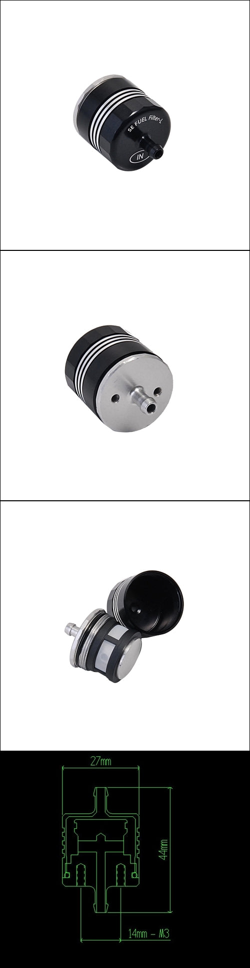 Secraft Fuel Filter Large Gas or Nitro