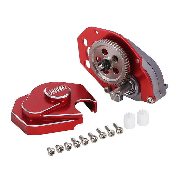 INJORA CNC Aluminum Complete Transmission Gearbox for Axial SCX24 AX24