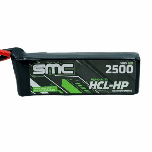 SMC Racing 2560-3S1P HCL-HP 11.1V 2500mAh 60C LiPo Battery — EC3 Connector