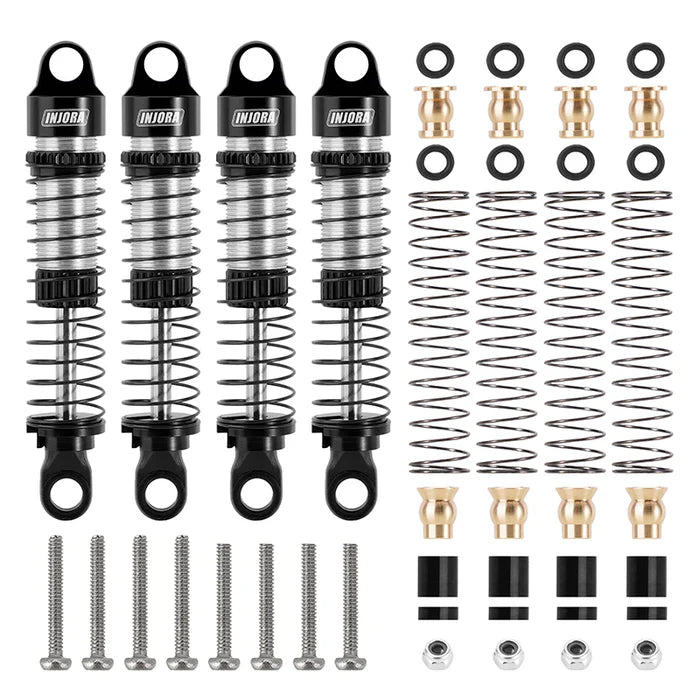 INJORA 53mm Threaded Oil Shocks for 1/18 Redcat Ascent-18 HPI Venture18