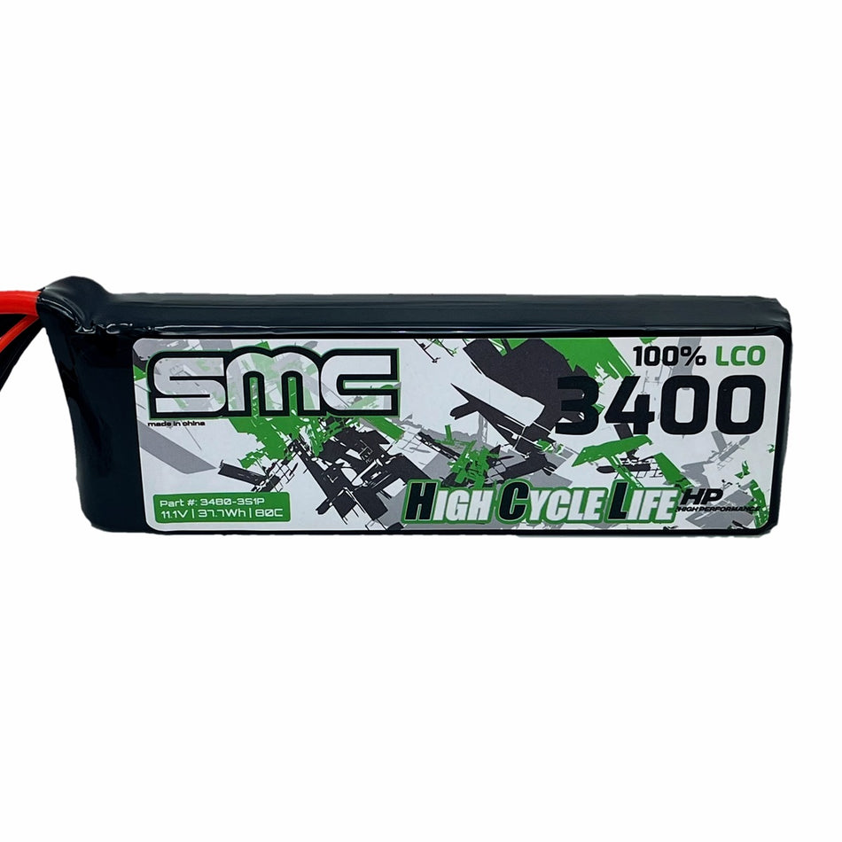 SMC HCL-HP 11.1V-3400mAh-80C Flight Pack EC3