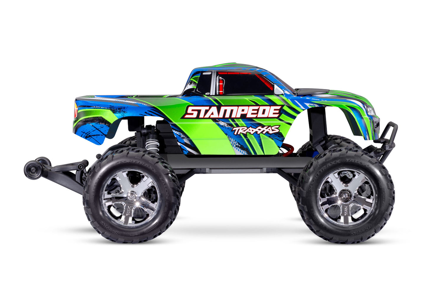 36254-8 Stampede: 1/10 Scale Monster Truck 2WD HD w/USB-C Green