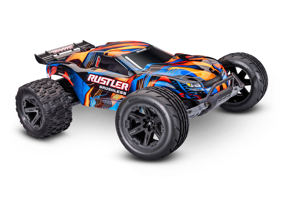 Traxxas 37454-4 Rustler 2WD Brushless — Orange