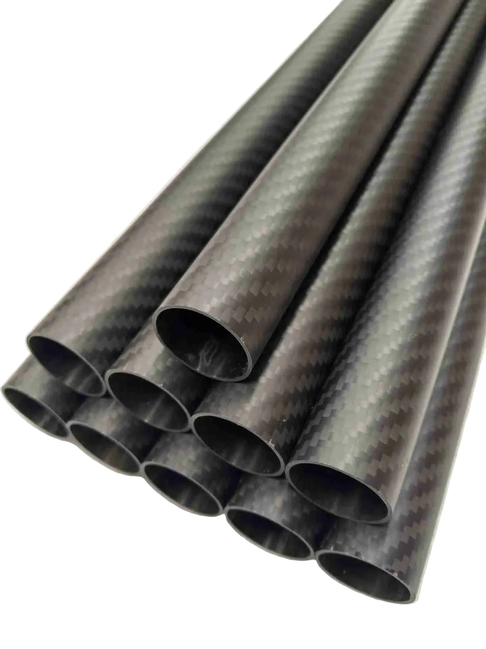 3K Carbon Fiber Tube 25mm OD x 23mm ID x 1000mm — Matte Finish CFT3K252310