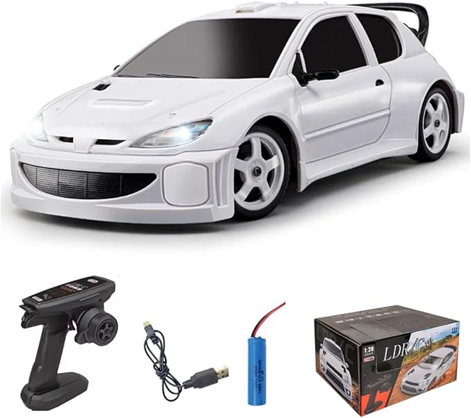 LD2802 1/28 RC Drift Car, 4WD (White)