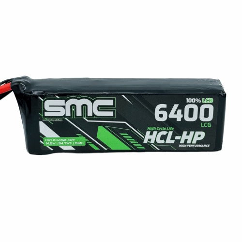 SMC 64150-4S1P HCL-HP 14.8V-6400mAh 150C Softcase LiPo Battery EC5