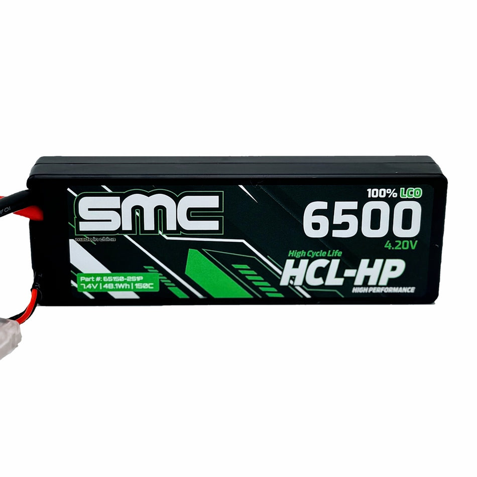 SMC Racing 65150-2S1P HCL-HP 7.4V 6500mAh 150C Hardcase LiPo — Traxxas Connector