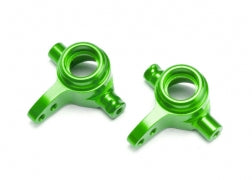 6837G Steering blocks, 6061-T6 aluminum (green-anodized), left & right