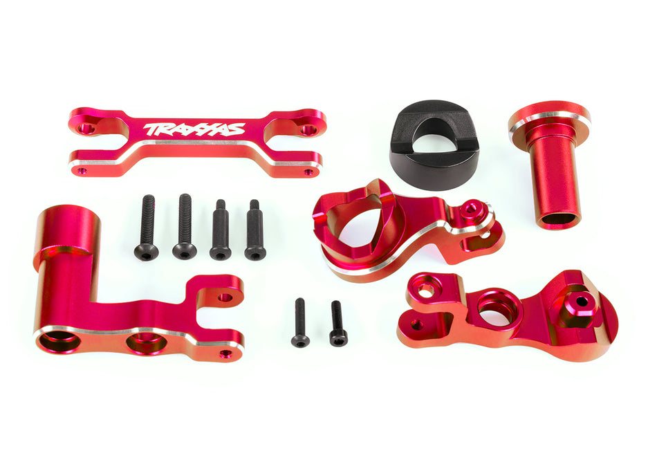 7843-RED Steering bellcranks (left & right) Aluminum Red