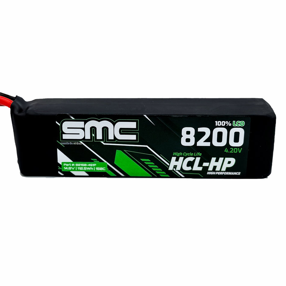 SMC 82150-4S1P HCL-HP 14.8V 8200mAh 150C LiPo Battery with G10 Protection Plates TRX Plug