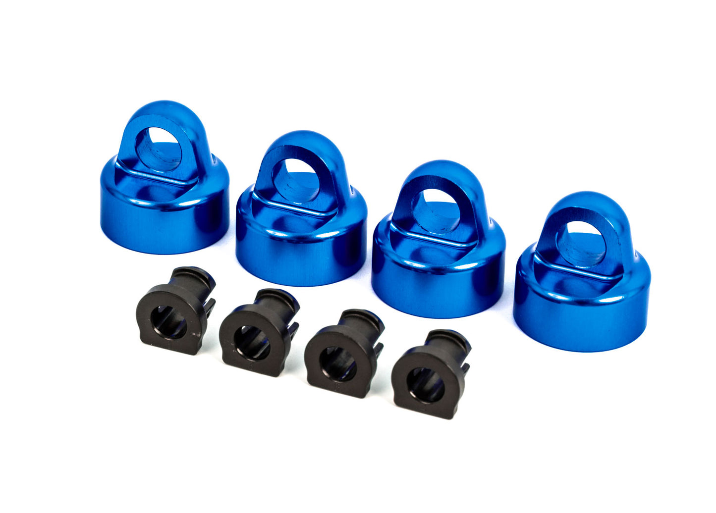 9664X Shock caps, aluminum (blue-anodized), GT-Maxx