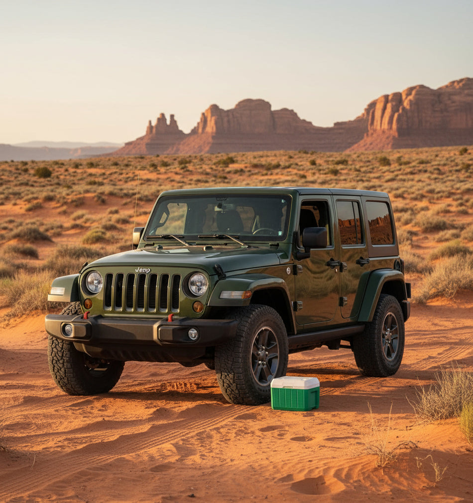 1/18 Scale Green Cooler – Trail Accessory for RC Crawlers & Scale Builds