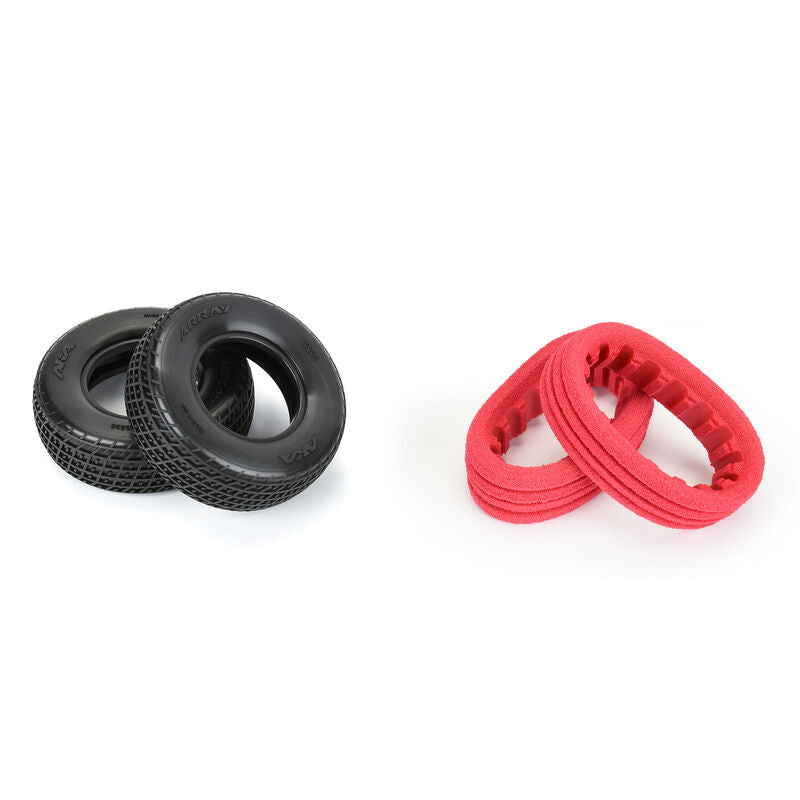 AKA Array Super Soft Long Wear 2WD Front 1.7"/2.2" Dirt Oval Tires (2) AKA13238QR