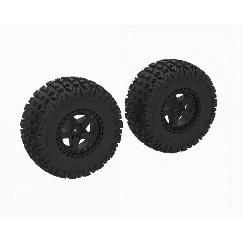 ARRMA dBoots Fortress SC Glued Tire Set Black (2pcs)