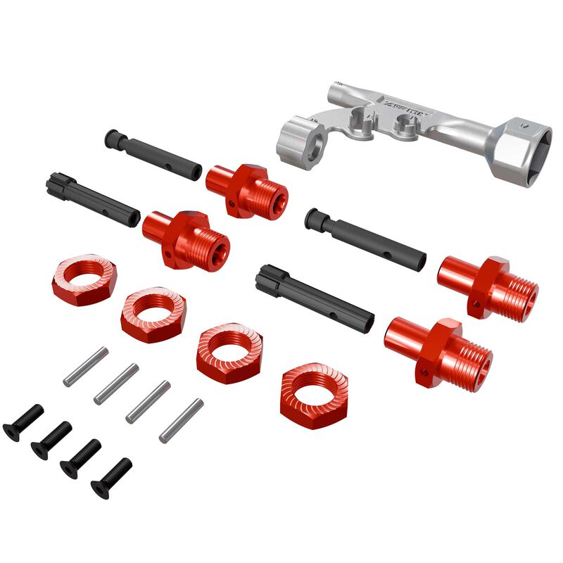 ARRMA ARA-3150 17mm Wheel Hex Conversion for Threaded Axles — +10mm Offset