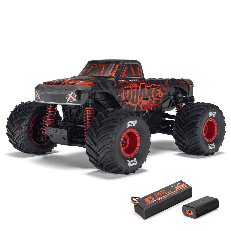 ARRMA 1/16 QUAKE GROM 4X4 Brushed Monster Truck RTR – Red (ARA2137T1)