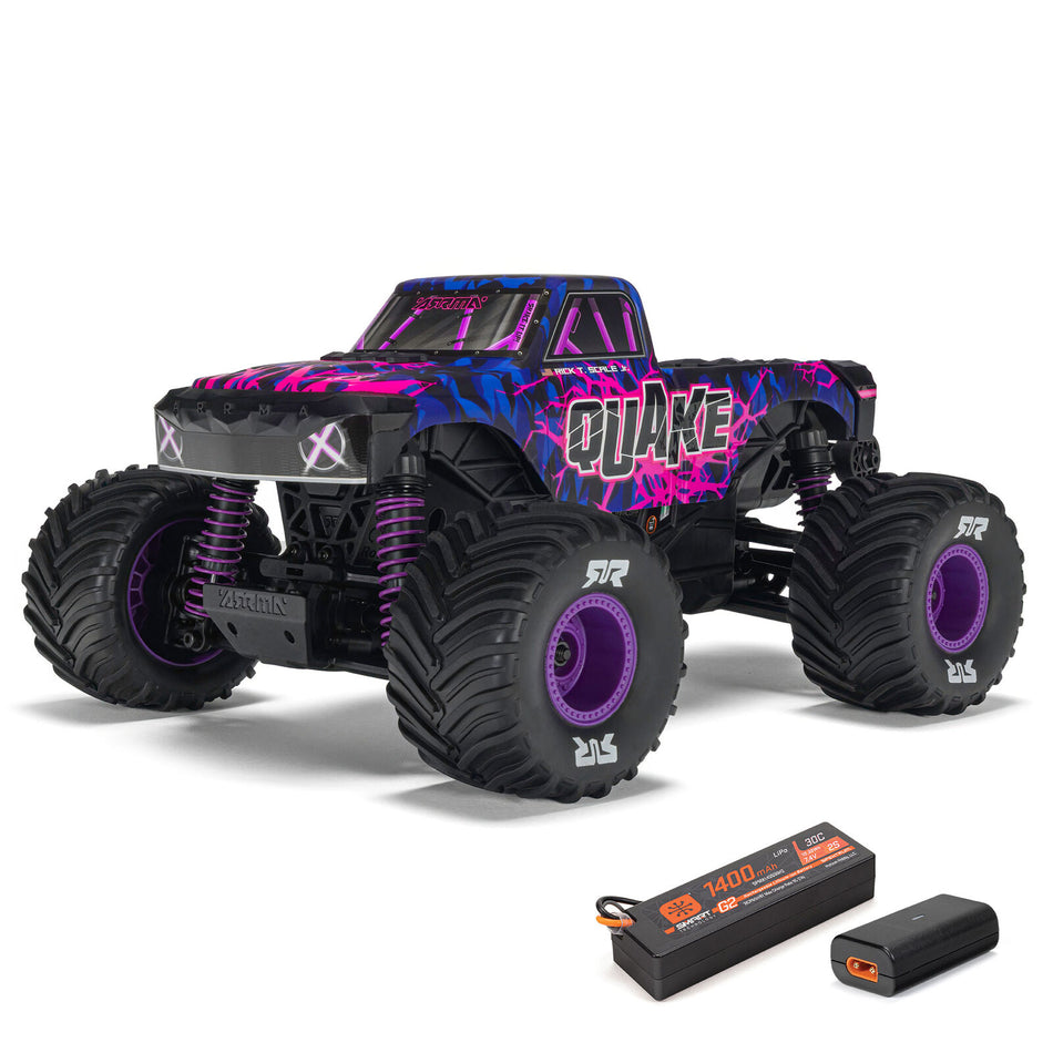 ARRMA 1/16 QUAKE GROM 4X4 RTR Brushed Monster Truck, Purple