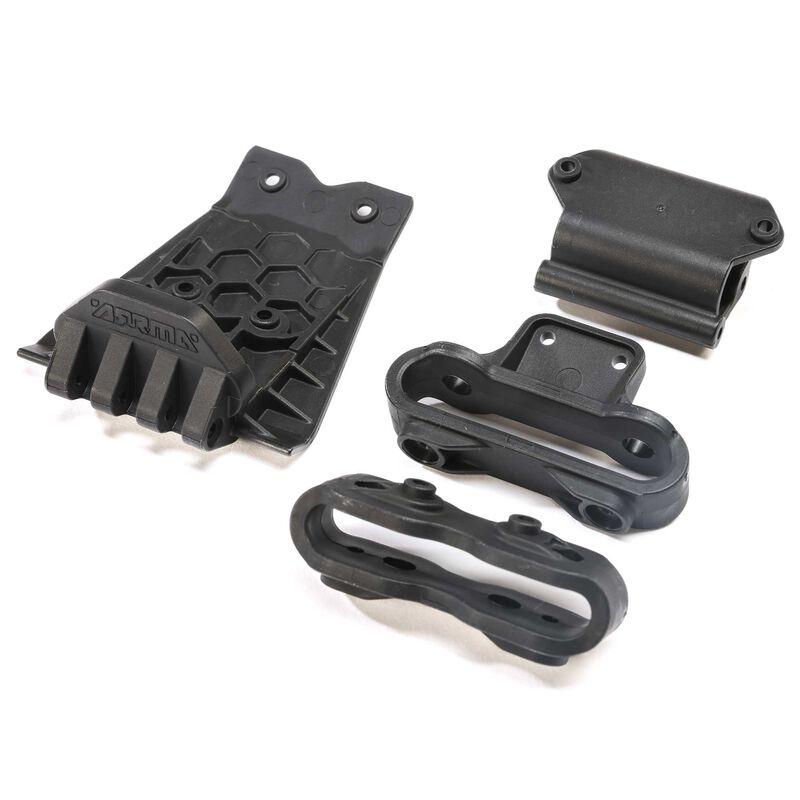 ARRMA Lower Skid And Bumper Mount Set (Black)