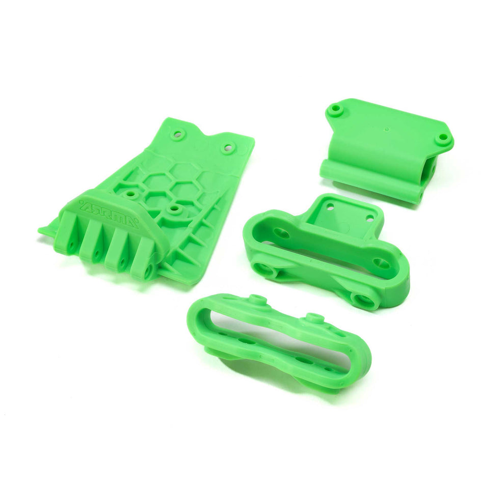 ARRMA Lower Skid And Bumper Mount Set, Green