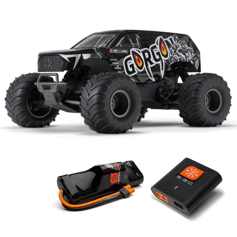 AARMA GORGON 2wd MT 1/10 Ready to Assembly KIT SMART USB charger & Battery Gunmetal