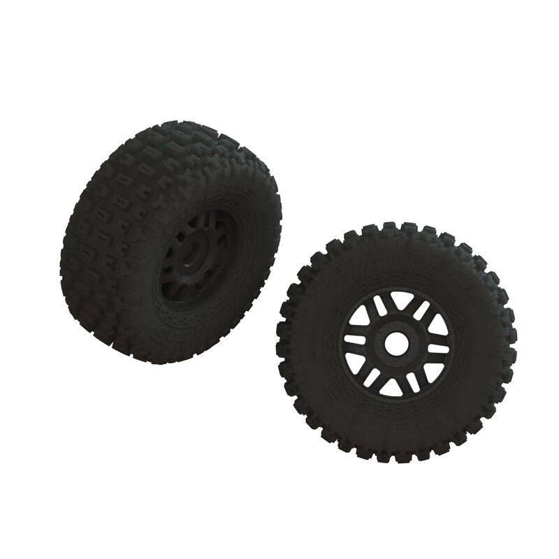 dBoots FORTRESS LP Tire Set Glued Black (2)