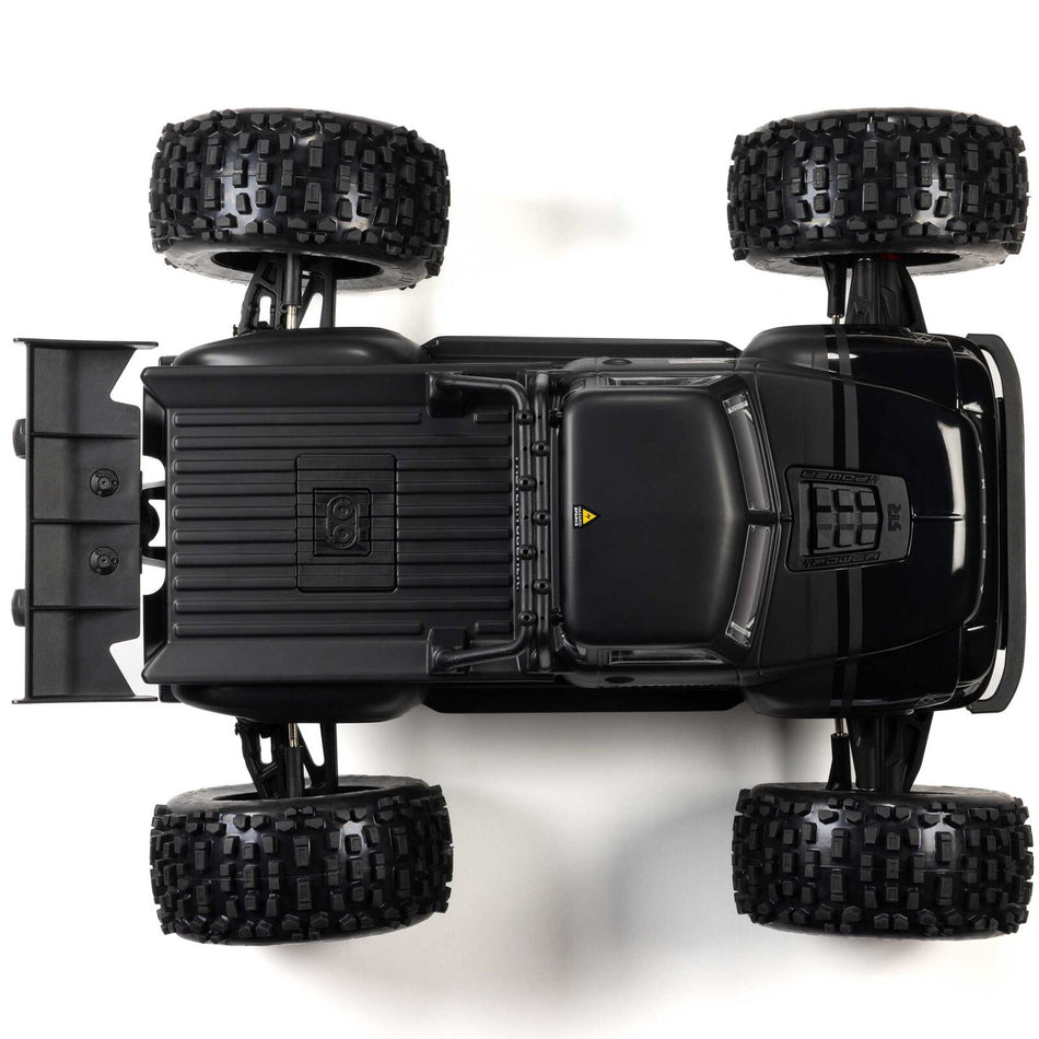 ARRMA 1/8 NOTORIOUS 6S V6 4X4 BLX Brushless Stunt Truck RTR, Black