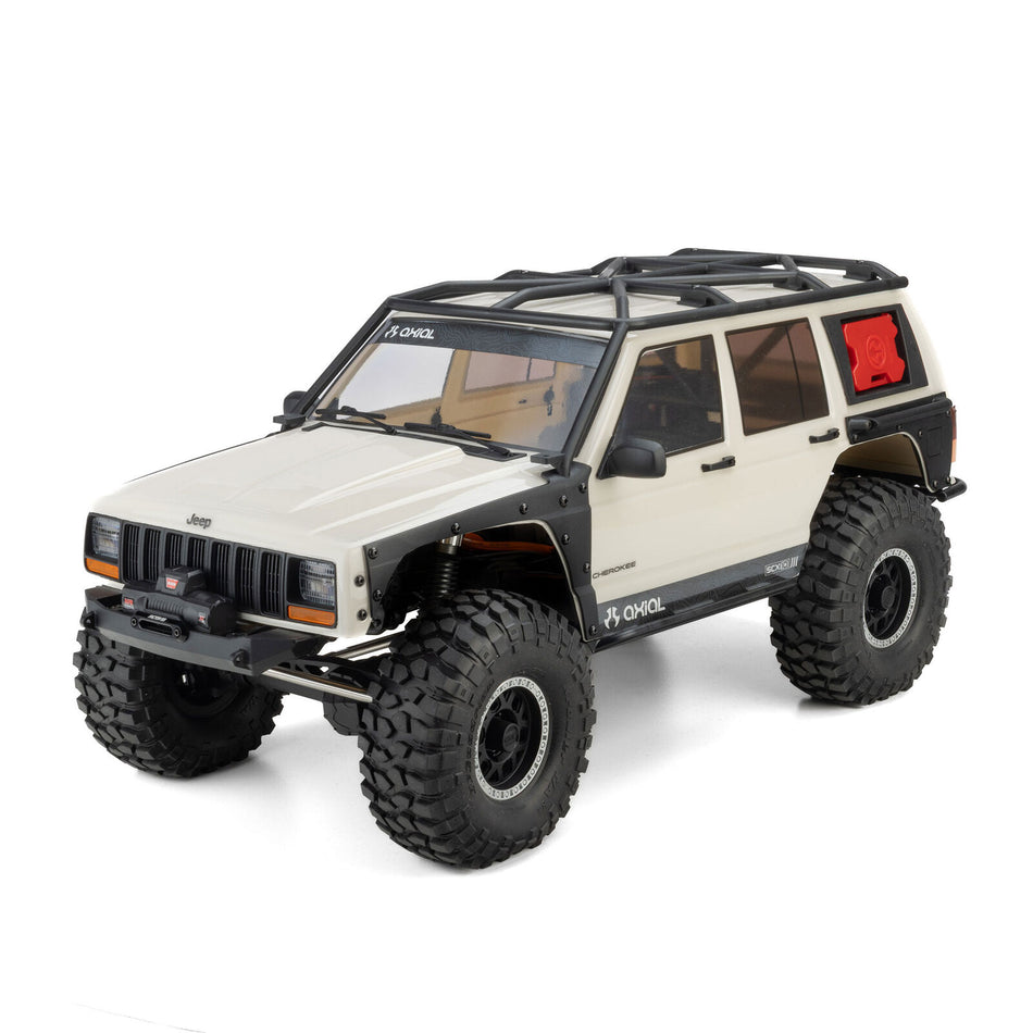 Axial AXI-2037T2 1/10 SCX10 III Jeep Cherokee XJ 4X4 RTR Brushed Rock Crawler, White