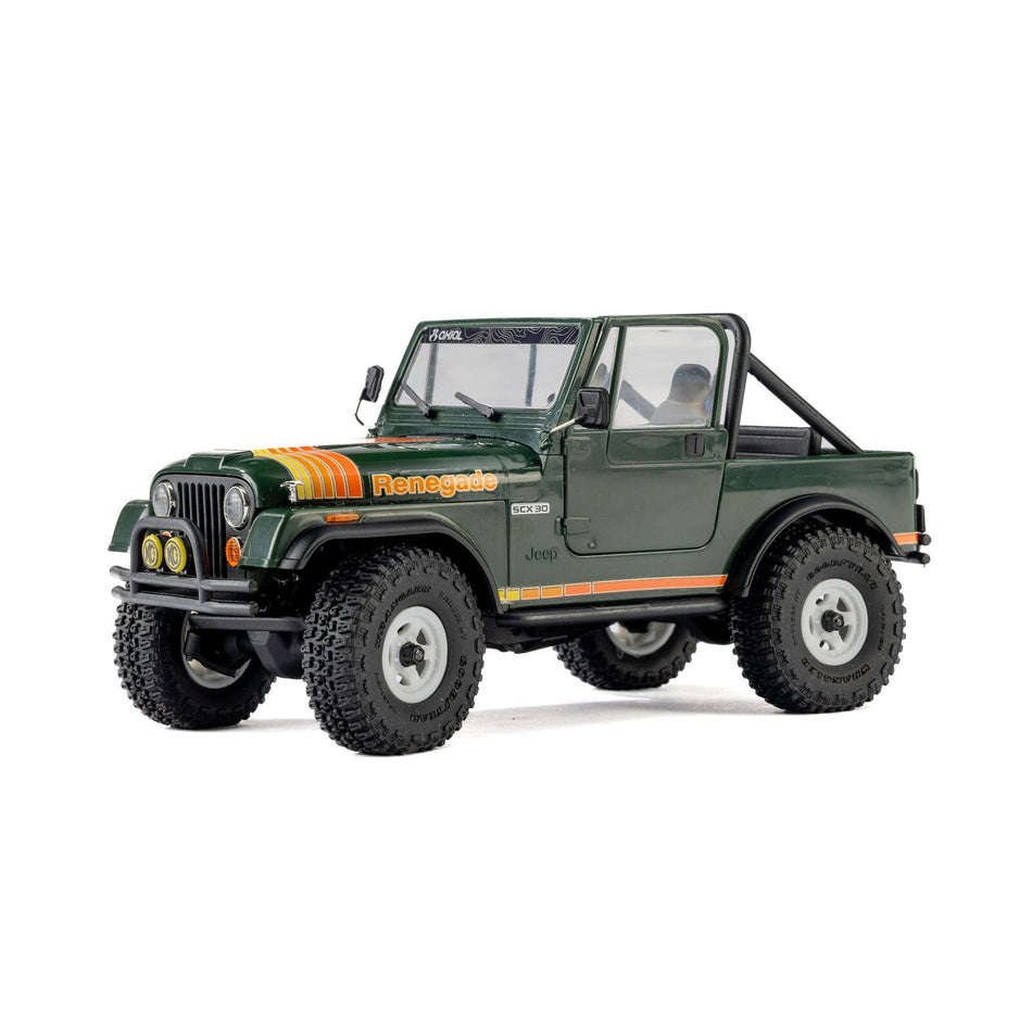 Axial AXI-3273T2 1/30 SCX30 Jeep CJ-7 Renegade 4X4 RTR Brushed Rock Crawler, Green