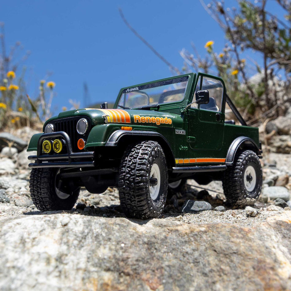 Axial AXI-3273T2 1/30 SCX30 Jeep CJ-7 Renegade 4X4 RTR Brushed Rock Crawler, Green