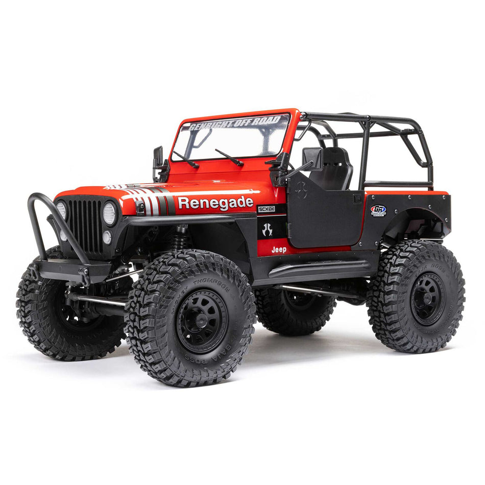 Axial 1/10 SCX10 III Jeep CJ-7 4X4 RTR Brushed Rock Crawler, Red