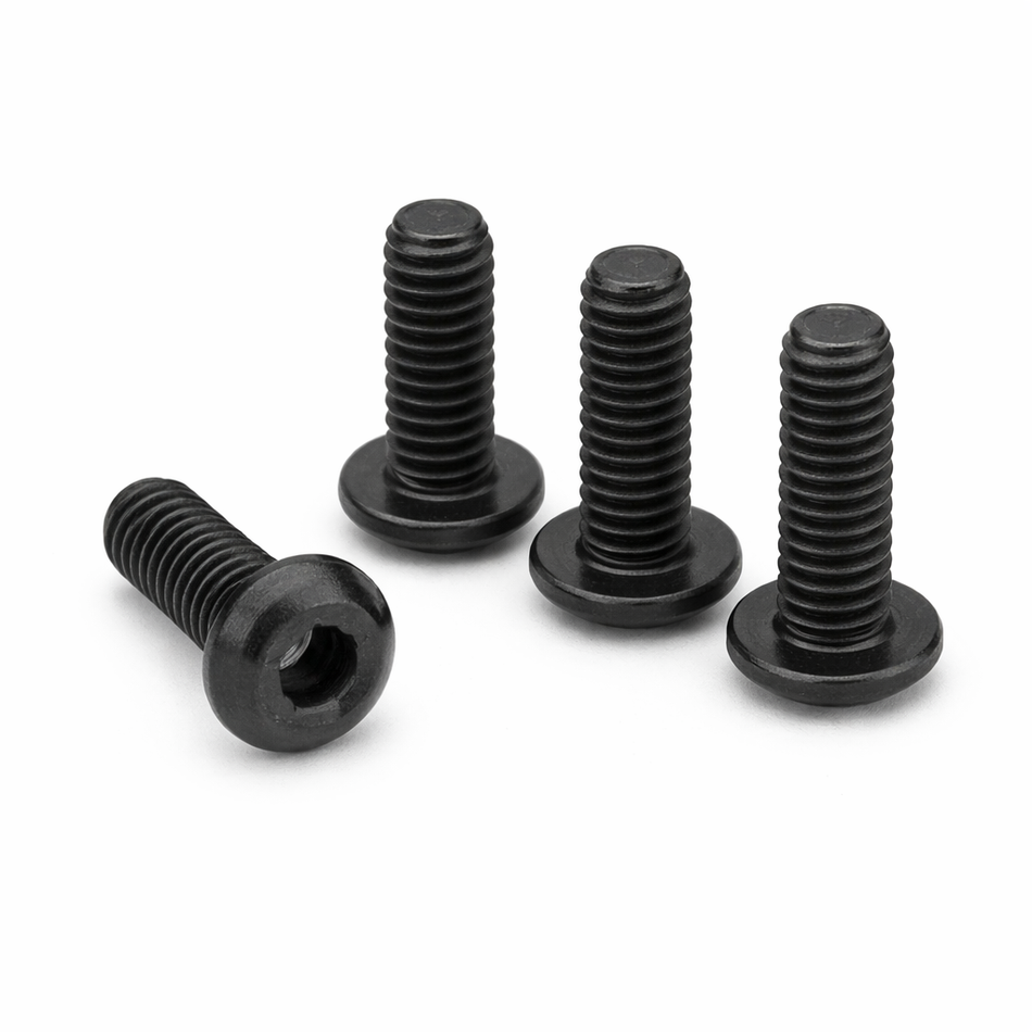 M3x10 Black Button Head Screws (4-Pack)