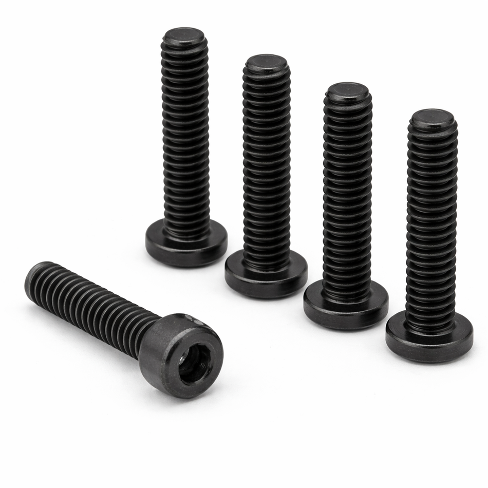 4-40 x 1" Black Cap Head Screws (5-Pack)