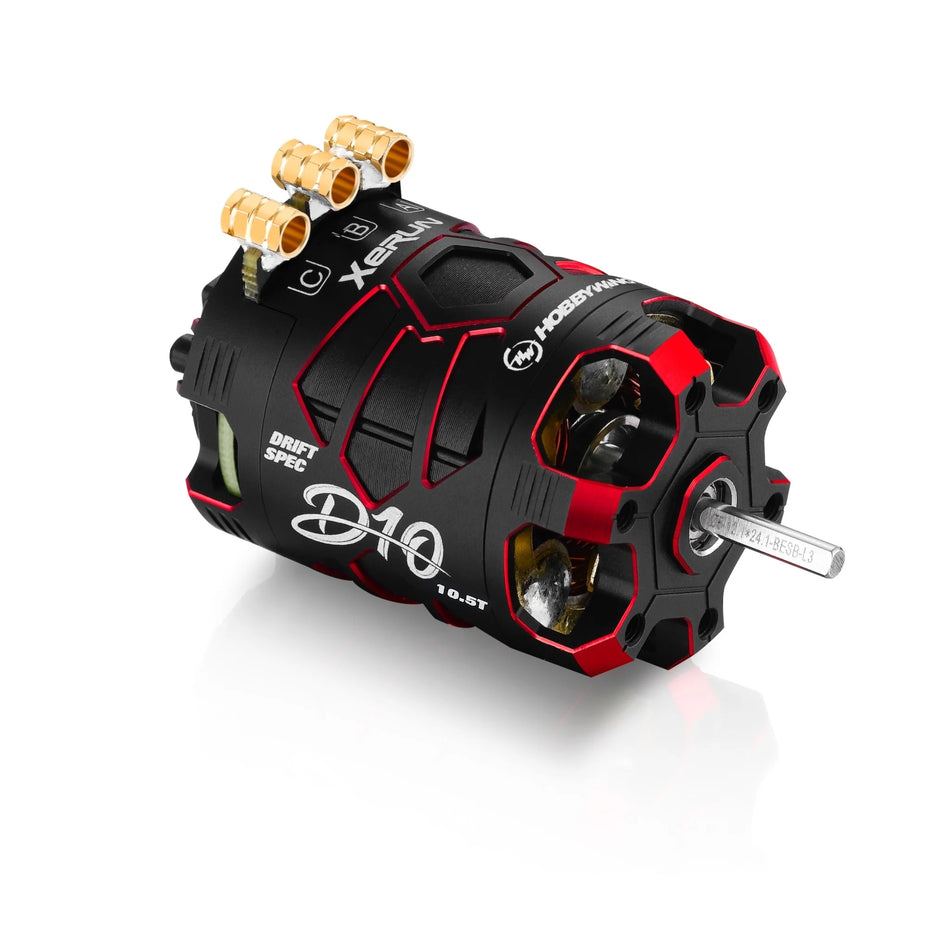 Hobbywing HWI30401135 Xerun D10 Brushless Drift Motor 10.5T 4600kv Passion Edition Red