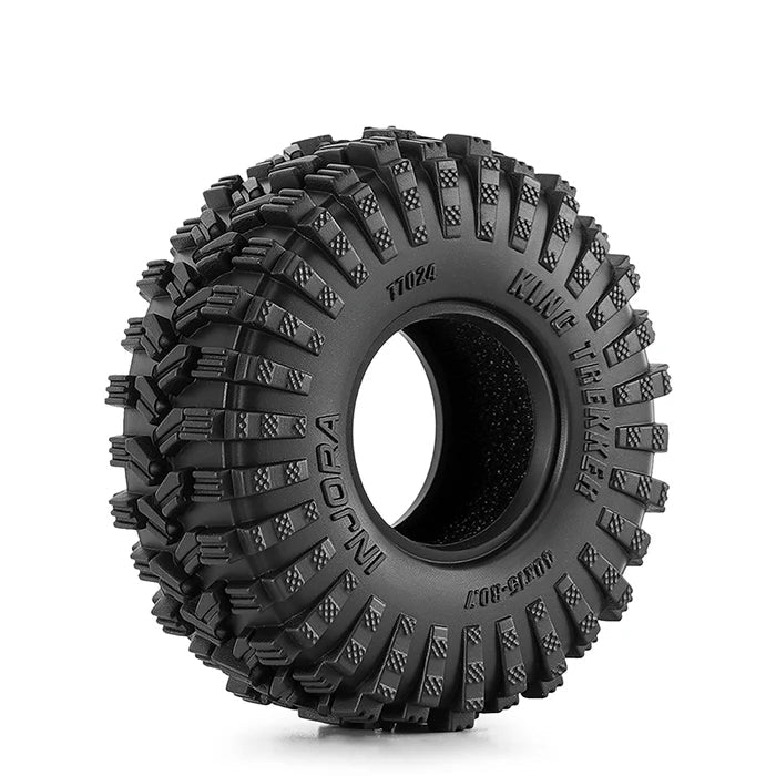 INJORA T7024 0.7" King Trekker Tires for 1/30 SCX30 — 40x15mm S5 Compound (4pcs)