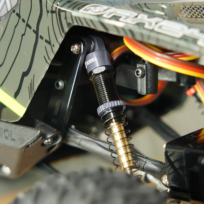 INJORA 51mm Aluminum Long Travel Threaded Double Barrel Shocks for Axial AX24