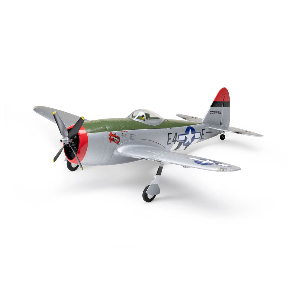 E-flite EFL07050 Micro P-47 Thunderbolt 625mm BNF Basic with AS3X+ and SAFE Select